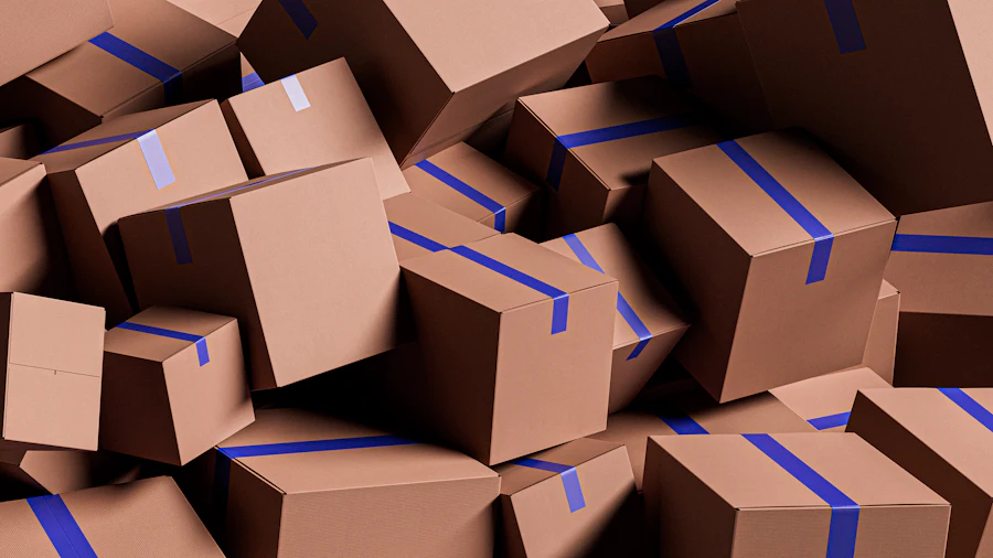 Cajas de cartón listas para enviar